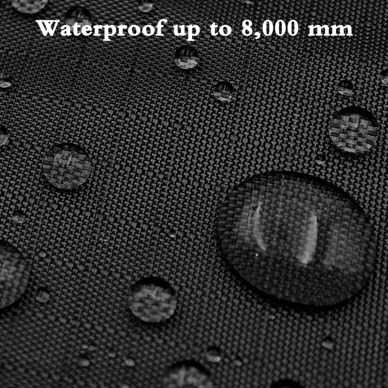 16x16 ft Large Camping Tarp with Poles Waterproof Hammock Rain Fly Camping Awning Sun Shelter (Black, with Poles) - color: Black, size: with Poles
