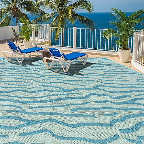 Boulder Bee Outdoor Rugs | Plastic Straw Rug | Waterproof Outdoor Camping Rugs | Quick Drying Picnic Rug | Sand Free Reversible Beach Mats | 5 x 8 Feet | 2.7 lb - color: Light Green, size: 5*8 Feet