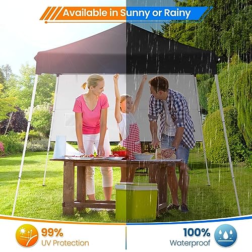 HOTEEL 10x20 Pop Up Canopy Tent Heavy Duty, Commercial Outdoor Canopy Tents for Parties Event Wedding, Party Tent All Season Wind UV 50+ & Waterproof Gazebo with Roller Bag, Thickened Legs - color: Black, size: 10x10FT (No Walls)