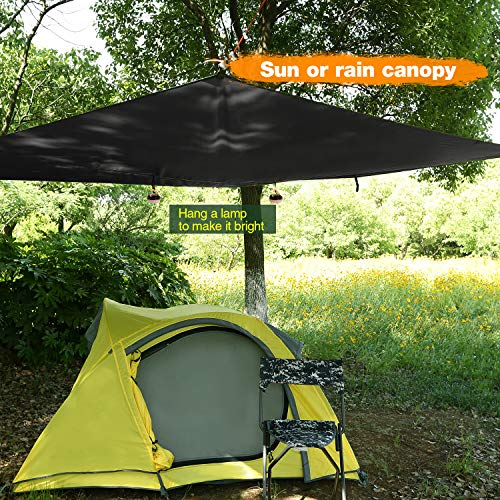 REDCAMP Hammock Rain Fly Camping Tarp Waterproof, 10x12ft Lightweight Backpacking Rain Tarp Shelter for Hiking Outdoor, Black - style: Black 10x12ft rectangle