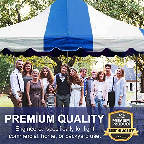 Party Tents Direct 20'x 20' Weekender Canopy Pole Tent with Sidewalls - Easy Up Canopy Tent with 80 Person Capacity - Outdoor Canopies for Parties, Weddings, and Events (Blue/White) - color: Blue, size: 20' x 20'