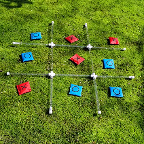 Outdoor Games Giant Tic Tac Toe Games, Yard Lawn Games with Light Glow in Dark for Family Adults and Kids