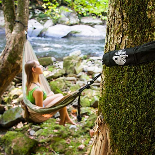 Legit 2 Person Camping Hammock - Double Tree Hammock - Portable & Heavy Duty - Perfect for Outdoor & Travel - color: Red/Grey