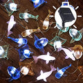 Nautical Solar Lights for Outside Sea Fish Outdoor Garden Decor Marine Fairy Garden Light Waterproof Whale Shark Mola Manta Ocean Solar Outdoor Decorative String Lights 14ft 40LED Patio Yard Decor - style: Ocean fish