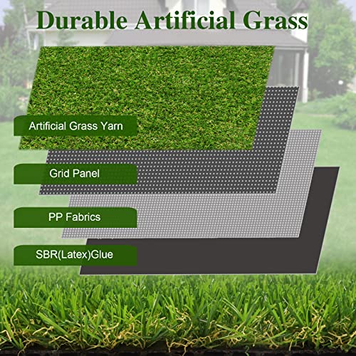 Weidear Artificial Turf Grass 3 ft x 19 ft, Realistic Fake Grass Rug with Drainage Holes, 20MM Indoor Outdoor Lawn Grass Landscape for Backyard Patio, Synthetic Grass Mat for Dogs Pets, Customized - size: 3ftx19ft
