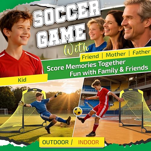 Happy Jump 7x5 FT & 5x3.6 FT Portable Soccer Goal for Youth Players Ages 6–14, Large-Frame Design Built for Long-Term Development, Easy Setup for Backyard, Park or School Training - style: 7x5 FT, 2 Set