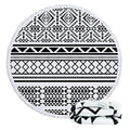 Violet Mist Microfiber Beach Towels Oversized Round Tie-Dye Beach Blanket Sand Free Quick Dry Hippie Boho Circle Bath Towel Absorbent Bohemian Meditation Rug Yoga Mat Throw Fringe Tapestry 60" CR - color: White and Black2