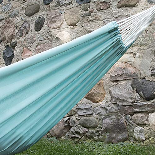 Vivere Double Brazilian Polyester Hammock (Aqua) - color: Aqua