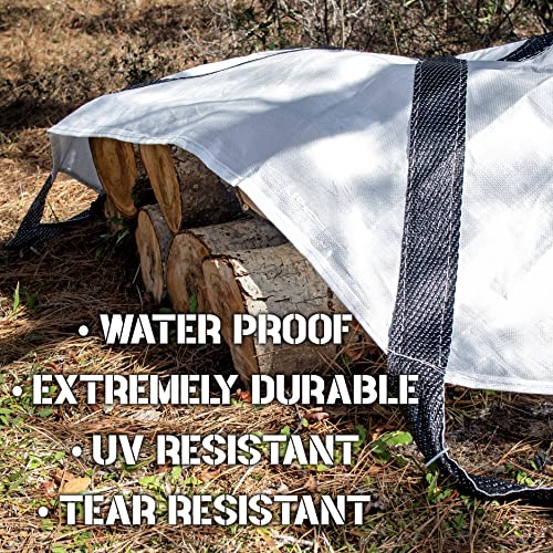 Custom Designed Multi-Use Utility Tarp - 9'x9' - Home, Garden, Construction, Camping & Trailering. Extra Strong Waterproof & UV Resistant - Handles - size: 9x9