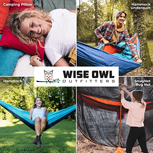Wise Owl Outfitters Outdoor Camping Blanket – Lightweight Packable Puffy Quilt for Backpacking, Hiking & Travel – Warm Water Resistant Blanket for Cold Weather Camping - color: Black