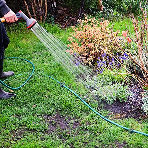 Chumia 10 Inch Garden Hose Guide Spike, Zinc Coated Rustproof Heavy Duty Metal Stake, Sturdy Top, Keeps Garden Hose Out of Flower Beds, Hose Guard for Yard Plant Protection(6 Pieces,Dark Green) - color: Dark Green