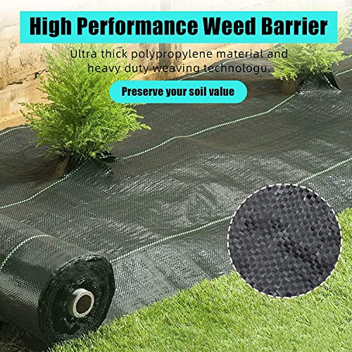 6ft X 300ft Weed Barrier Landscape Fabric Heavy Duty, Premium 2.4 oz Ground Cover Weed Block Gardening Mat, Easy Setup & Superior Weed Control, for Erosion Control, Weed Barrier - size: 6ft X 300ft & 2.4 oz