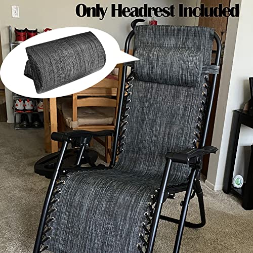 Ostlttyn Zero Gravity Chair Replacement Pillow Headrest with Elastic Band, Universal Soft Removable Padded Cushion Head Pillows for Zero Gravity Lounge Folding Patio Lawn Recliner Chairs, Grey - color: Grey, size: 1 Pack