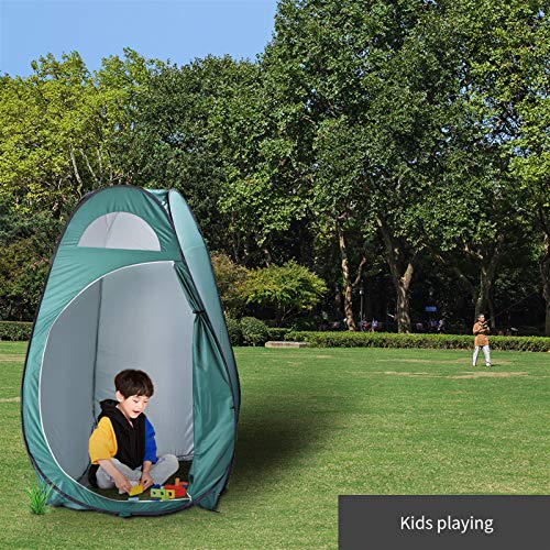 Portable Pop Up Shower Privacy Tent,Lightweight Single Toilet Shower Tents,Changing Room Dressing Tent,Waterproof Camping Shower Tents,with Carry Bag,for Picnic Beach Hiking Fishing (Army Green) - color: Army Green
