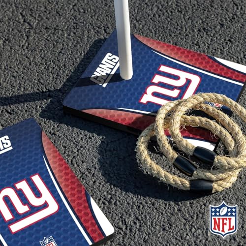 Solid Wood NFL Quoits Set with Direct Print HD Team Graphics – Tailgate Ring Toss Game – Great Gift for Any Football Fan! Ring Toss Family Outdoor Games for The Beach