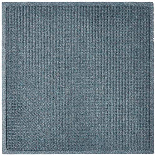 Hudson Exchange (35"x35", Bluestone) Fashion Scraper Entry Square Floor Mat - color: Bluestone