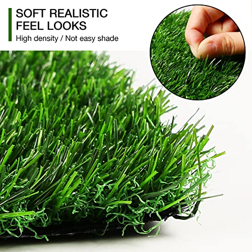 XLX TURF 4 Pack Artificial Grass Placemats for Golf Party Decorations - 12"x12" Fake Grass Mats for Crafts Football Table Centerpiece, Realistic Synthetic Pet Dog Turf Patch - size: 12"x12", Set of 4