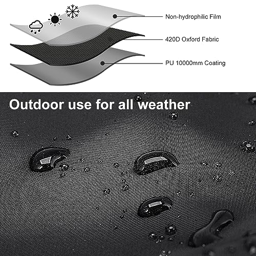 Black Waterproof Tarp Cover for Outdoor: Multi-Purpose Oxford Tarpaulin with Reinforced Webbing Loops for Garden Shed Patio Camping Pool Roof Tent - Durable and Tear Resistant (5ft x 12ft) - size: 5x12ft