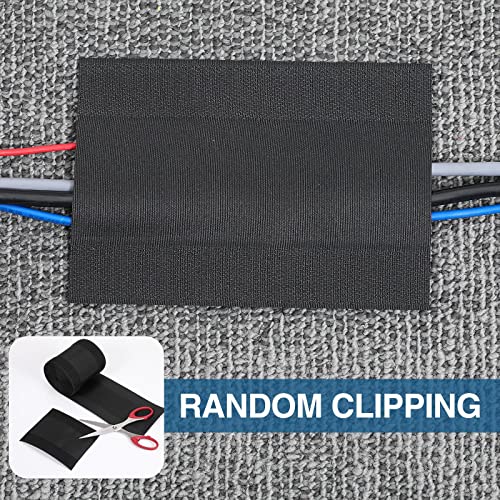 WILLBOND Carpet Cord Cover Cable Protector Floor Cover Cable Protector Management Only for Commercial Office Carpet(147.64 ft,Black) - color: Black, size: 147.64 ft