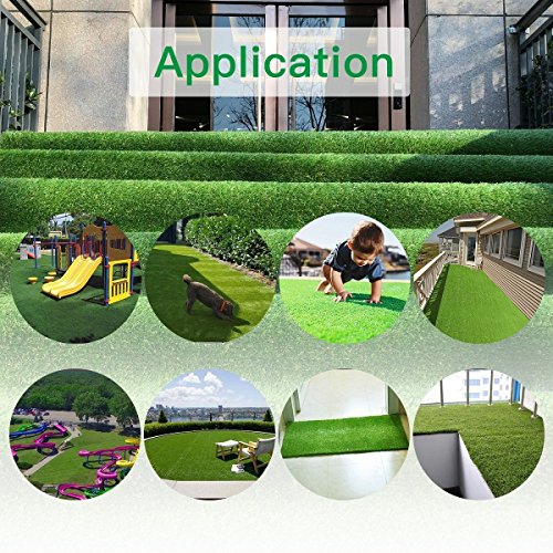 PET Grow 4'x13 Pad Artificial Realistic & Thick Fake Mat for Outdoor Garden Landscape Dog Synthetic Grass Rug Turf, 4' x 13', Green - size: 4 FT x13 FT(52 Square FT)