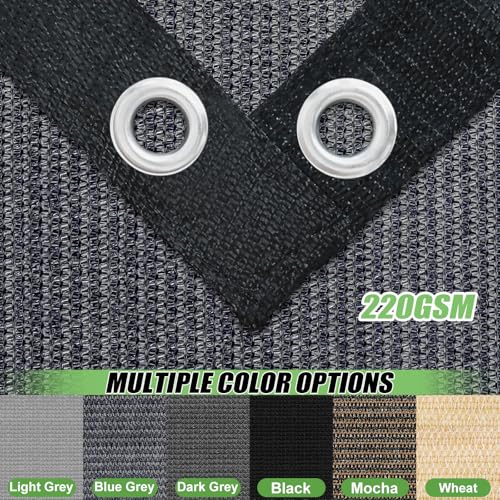 90% Outdoor Sun Shade Cloth, 6'×8' Pergola Shade Cover with Grommets, Privacy Screen Sunshades for Patio Garden Backyard Plant, Blue Grey - color: Blue Grey, size: 0 6 X 0 8 FT