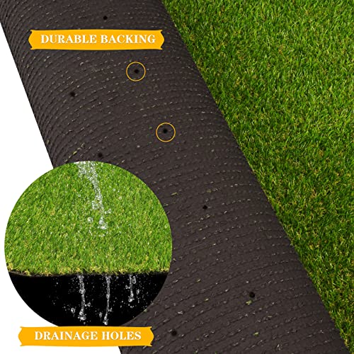 Artificial Grass Fake Grass Lawn Turf 3 ft x 33 ft, Realistic Synthetic Pet Turf Garden Landscape, Indoor/Outdoor Rugs with Drain Holes, Dogs Pee Pads Area, Customized Available - size: 3 ft x 33 ft = 99 Square ft