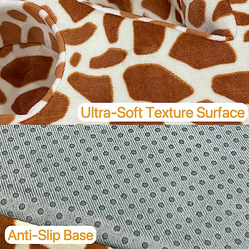 Couch Cup Holder Pillow, Couch Drinks Remotes Holder for Center of Couch, for Sofa, Bed, RV, Car (Giraffe) - color: Giraffe