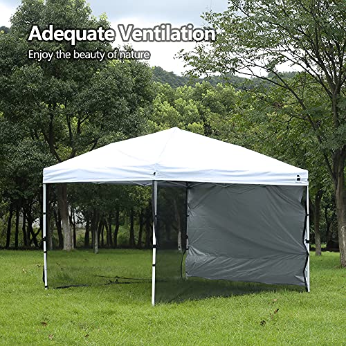 Mesh Sidewall for 10x10 Pop Up Canopy - Straight Leg, Commercial Grade Black Mesh Walls, 1 Pack Only - color: Black