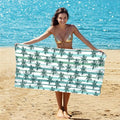 Beach Towel for Adults Tropical Palm Tree Striped Design Lightweight Quick Dry Blanket Summer Pool Vacation Outdoor Travel - color: Palm Tree Print