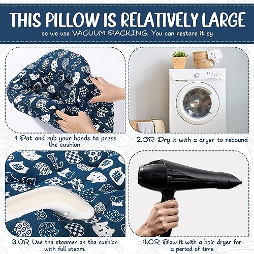 Kigley 8 Pcs Floor Pillow for Kids 15.75 Inch Boho Meditation Floor Cushions for Classroom Thick Linen Bohemian Pillow Round for Day Care Center Chair Living Room Balcony Playing