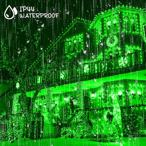 164Ft 500 LED Green St. Patrick's Day Lights, Waterproof 8 Twinkle with Memory Functions Green String Lights for Indoor Outdoor Tree Garden St. Patrick's Day Decoration - color: Green, size: 164FT