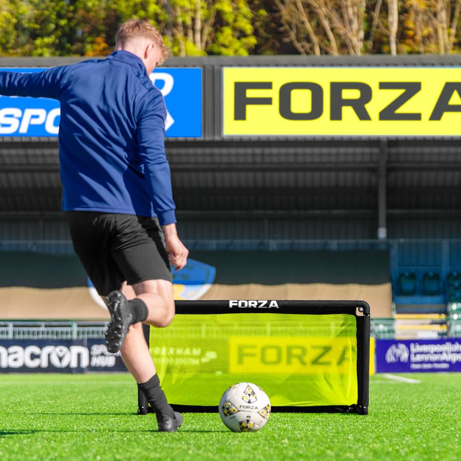 FORZA POD Goal Lite | Lightweight ALU40 Portable Soccer Goal – Assembles in Seconds – Perfect for Training, Matches & Backyard Play – Sizes: 4ft, 5ft & 6ft - color: Fluro Yellow, size: 4 x 2