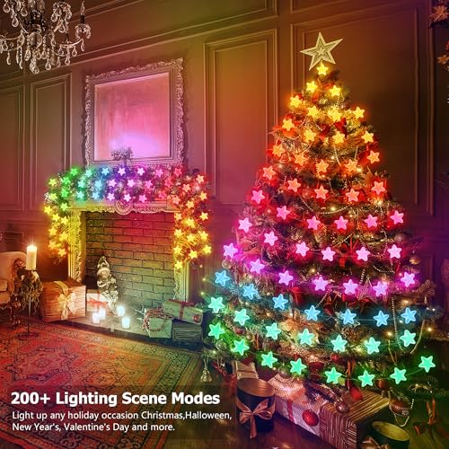 66ft Heart String Lights Valentines Day Decorations, 133 LED RGB Color Changing String Fairy Lights, 200+ Scene Modes for Christmas Valentines Day Decor Bedroom Backdrop Indoor Outdoor - size: Heart - 66ft