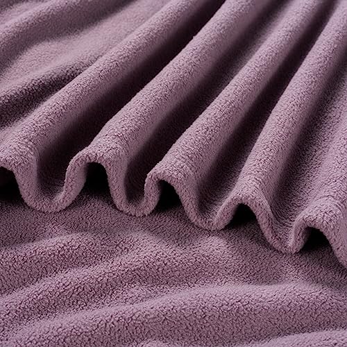 Berkshire Blanket Microfleece King Size Bed Blanket Lavender, Lightweight Soft Breathable Plush Micro Fleece Blanket for Bed Couch Sofa, 90x108 Inches - color: Lavender, size: King/Cal King