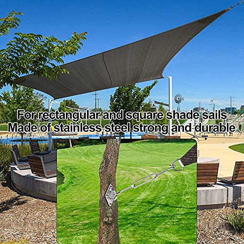 YOFIT 80 Pcs Shade Sail Hardware Kit 6 inch for Triangle Rectangle Sun Shade Sail Installation, 304 Grade Stainless for Garden Outdoors - size: 6 Inch 80 Pcs
