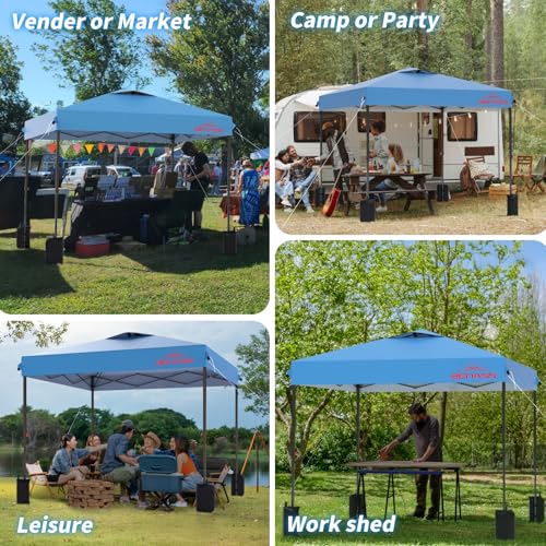 10x10 Pop Up Canopy, Easy Up Canopy Tent, Heavy Duty Tents for Parties, One Person Set Up Event Tent, Turquoise - color: Turquoise, size: 10x10