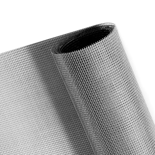 NeatiEase Window Screen, 59"x 79" Adjustable Flexible Fiberglass Screen Door Mesh - DIY Replacement Kit for Patio Porch Door Windows and Sliding Screen Doors(Gray) - color: Gray, size: 59in(w)x79in(l)