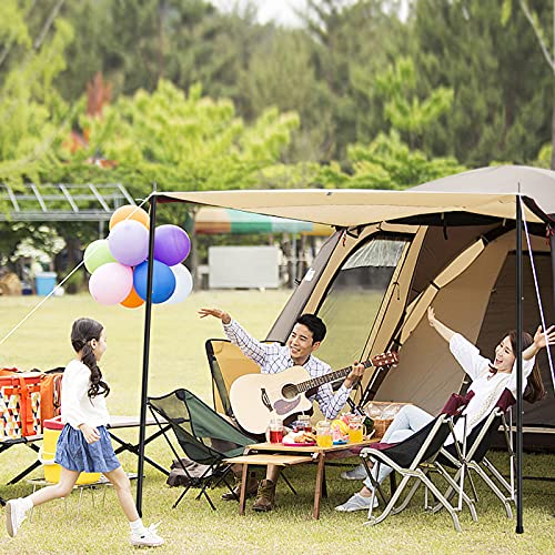 SANLIKE Aluminum Tent Poles for Tarp - 75in Collapsible Poles for Awnings, Canopy, Rain Fly, Shelter - 4 Sets-5 Sections - color: Black-5 Sections-4 Set