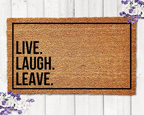 Live Laugh Leave Doormat, Funny Doormats, Funny Door Mats, Go Away Doormat, Leave Doormat, Funny Welcome Mat, Funny Housewarming Gift Idea Decoration, 18"x30" - color: As Pic10, size: 18x30 in