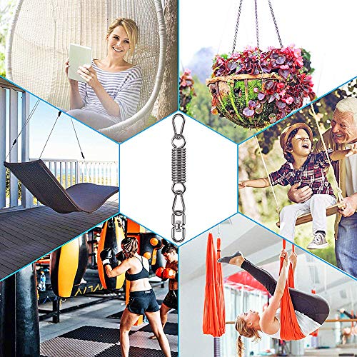 2 Pack Hammock Chair Hanging Kit Swing Spring Hardware, Heavy Duty Suspension Swivel Hanger Hook for Punching Bags, Heavy Bag, Hanging Chair, Swing Seat, Rocking Seat, Porch Swing, Garden - size: Hammock Chair Kit - 2 Pack
