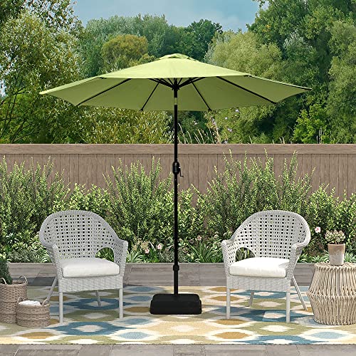 ABBLE Outdoor Patio Umbrella 9 Ft Stripe with Crank and Tilt, Weather Resistant, UV Protective Umbrella, Durable, 8 Sturdy Steel Ribs, Market Outdoor Table Umbrella - Lime Green - color: Lime Green