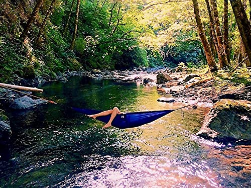 Hammock Bliss Ultralight - Lightweight Compact Portable Camping Adventure Hammock - Quality You Can Trust - 80" / 200 cm Rope Per Side Included - Only 13 oz / 380 Grams (Blue) - color: Blue