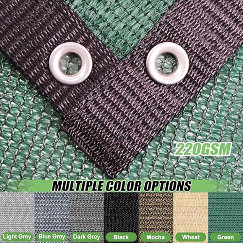 90% Outdoor Sun Shade Cloth, 6' x 6' Pergola Shade Cover with Grommets, Privacy Screen Sunshades for Patio Garden Backyard Plant, Green - color: Green, size: 0 6 X 0 6 FT