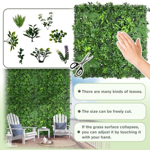 Artificial Green Boxwood Grass Wall Roll: 48"x128"(43 SQFT) UV Protected Ivy Privacy Hedge Fence Screen for Chain Link Fences Panel Indoor,Outdoor Patio Balcony & Garden - color: 3d Style 3, size: 48"x128"