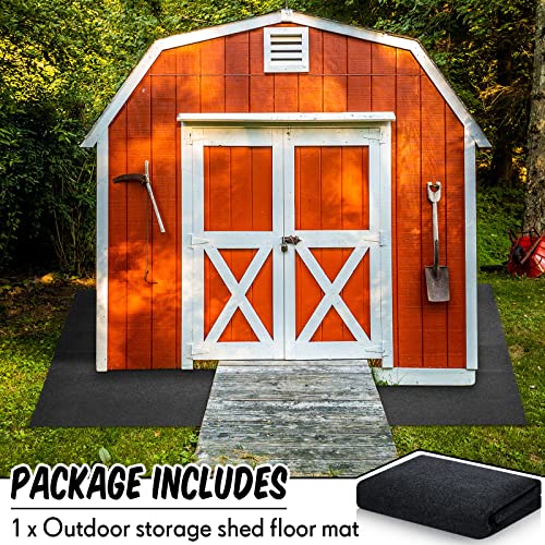 Haull Shed Floor Mat 2 x 5 ft Outdoor Waterproof Nonslip Durable Storage Sheds Protector Rug for Carport Patio Garage Garden Spring Summer Outdoor, Storage Shed Not Included - size: 59.8"L x 23.6"W x 0.1"Th