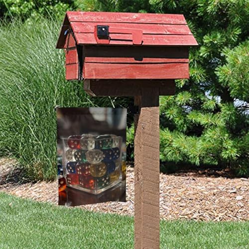 Games Dice Set Print Garden Flag 12" X 18" Double Sided Outdoor Yard Welcome Flag Lawn Flag Holiday Banner For Patio Party Farmhouse Decoration