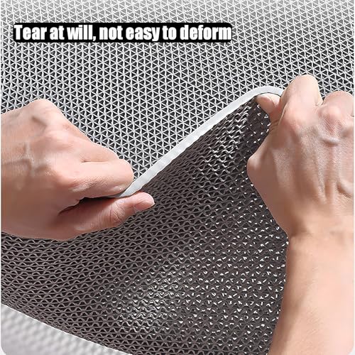 Drainage Non Slip Mats 3'x16.4' Heavy Duty Commercial Floor Mat Mesh Hollow Door Mat Roll for Swimming Pool Bathroom Kitchen Garage Indoor Outdoor Wet Area (Black, 0.9×5M/3×16.4FT) - color: Black, size: 35.4" x 196.8"