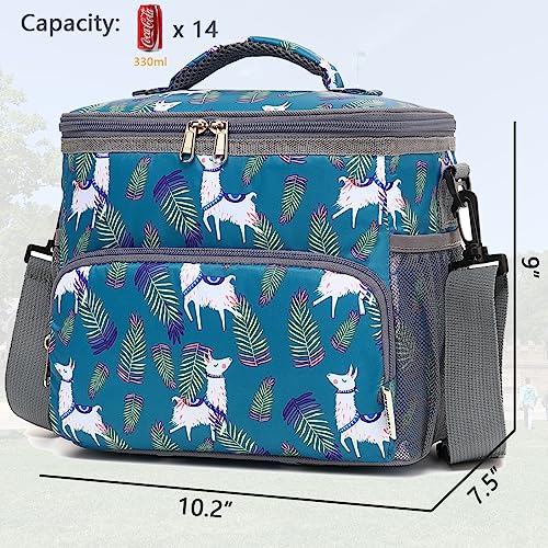 GYEUKHAM Insulated Lunch Bag for Adult/Women/Men, Reusable Large Lunch Box Cooler Soft Leakproof Tote, Thermal Meal Prep Lunch Pail with Adjustable Shoulder Strap for School/Travel/Office, Alpaca - color: Alpaca