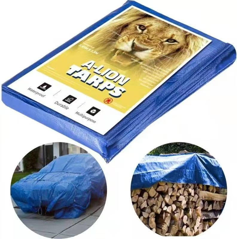Heavy Duty Waterproof Tarp, 40x60 Feet, Blue Multipurpose Cover with Eyelets, 7 Mil Thickness