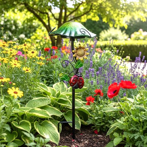 Solar Outdoor Lights Decorative Solar Glass Mushroom Lights Waterproof LED Green Garden Stake Light for Walkway Pathway Lawn Patio Yard Decorations. - color: Green